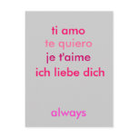 I love you ... no matter what language (Customize) Postcards