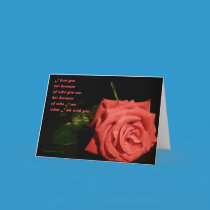 I love you not because, Photographed By K Davitt cards