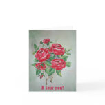 I love you note Card