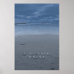 I Love You On The Beach Print
