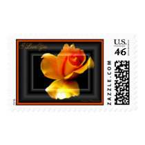 I Love You Orange Rose Postage postage