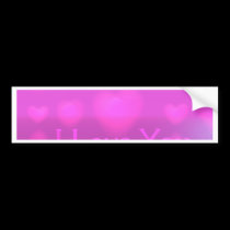I Love You Pink bumper stickers
