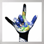 I Love You Planet Earth Poster
