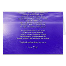 I love you poem card