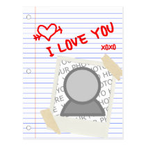 i love you : polaroid paper postcards