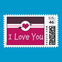 I love you postage stamps
