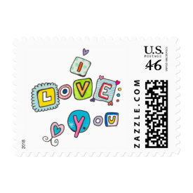 I Love You Postage stamp