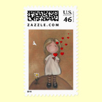 I LOVE YOU postage