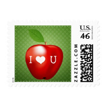 I love You Postage Stamp stamp
