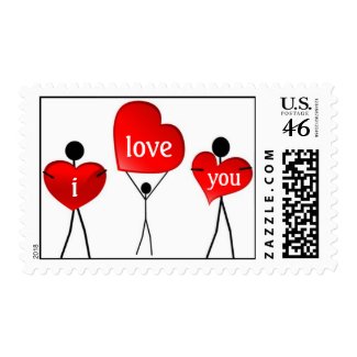 I love You Postage Stamp stamp