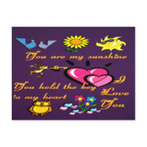I Love You_ Postcard by ELENNE I Love You_ Postcard