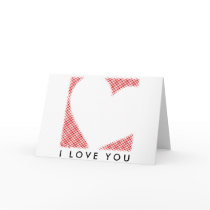 I Love You Red Heart Card