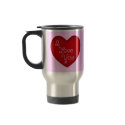 I Love You Red Heart Travel Mug 22 oz by Cats_Meow I Love You Red Heart Travel Mug 22 oz