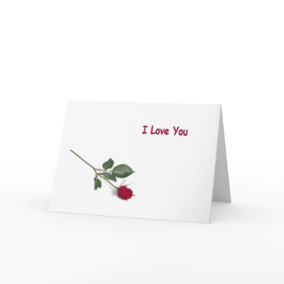 red rose love. I Love You Red Rose Card by