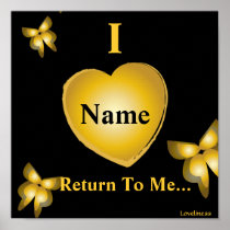 I Love You-Return To Me Poster-Customize