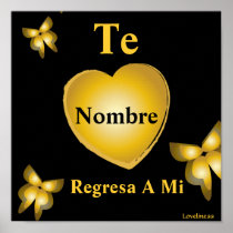 I Love You-Return To Me Poster[Spanish]-Customize