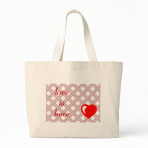 I love you romantic illustration bag