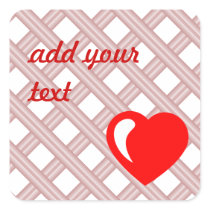 I love you romantic illustration sticker