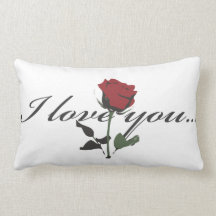 I Love You Rose Pillow