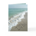 I Love You, Sandy Beach Valentine's Day Card card
