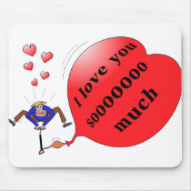 "I love you so much" printed mousepad by dactnl "I love you so much" printed mousepad