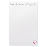 I love you Stationary Stationery