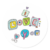 I Love You Sticker stickers