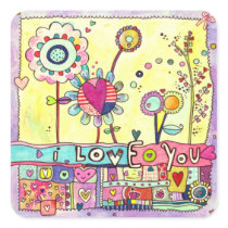 I Love You stickers