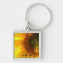 I Love You Sunflower Keychain keychains