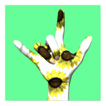I Love You Sunflower Poster posters by Bigboy20769 I Love You Sunflower Poster posters
