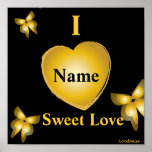 I Love You-Sweet Love Poster-Customize