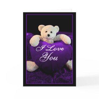 I Love You Teddy Bear card