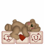 I Love You Teddy Bear - Sculpture