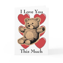 I Love You This Much - Bear cards