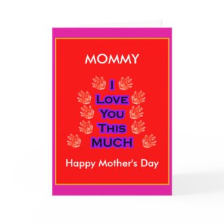 The MUSEUM I Love You This MUCH Mother's Day Gift PurpleBlack card
