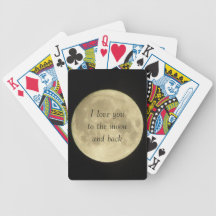 I love you to the moon and back playing cards