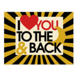 I love you to the Moon and BACK Post Card
