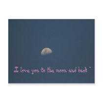 I love you to the moon and back ~ postcards by JuliaGoss I love you to the moon and back ~ postcards