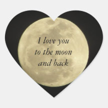 I love you to the moon and back sticker