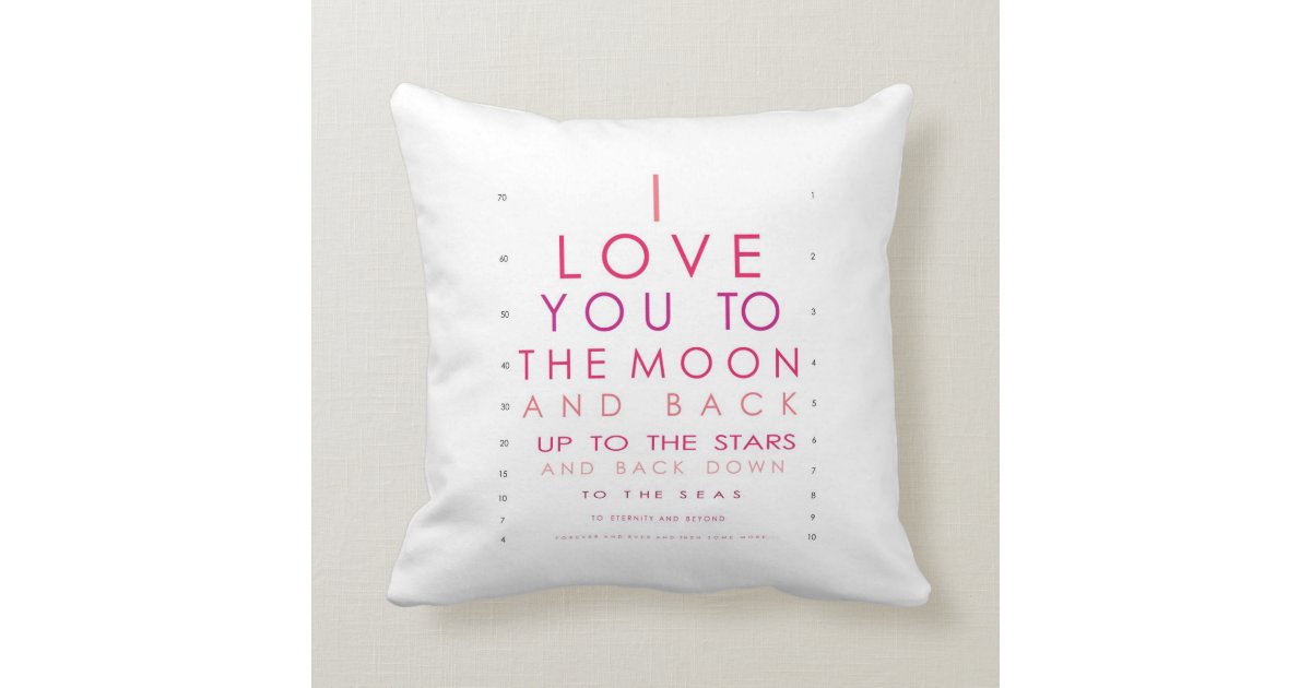 I Love You to the Moon and Back Throw Pillow Zazzle
