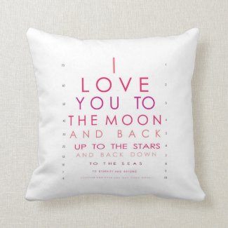 I Love You to the Moon and Back Throw Pillows