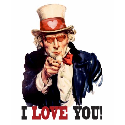 I Love You - Uncle Sam Style Valentine T Shirt