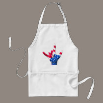 I Love You USA Flag Apron