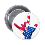 I Love You USA Flag Button