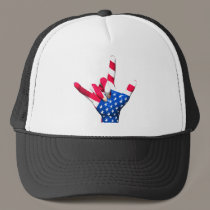 I Love You USA Flag Hat