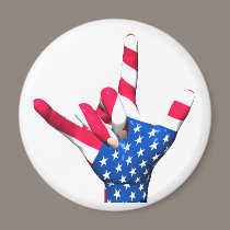I Love You USA Flag Magnet