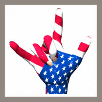 I Love You USA Flag Poster posters