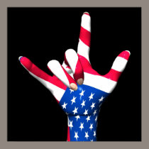 I Love You USA Flag Poster posters