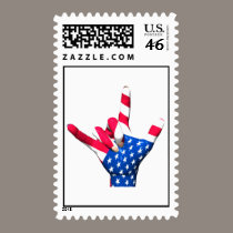I Love You USA Flag Stamp