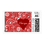 I love you valentine. stamp